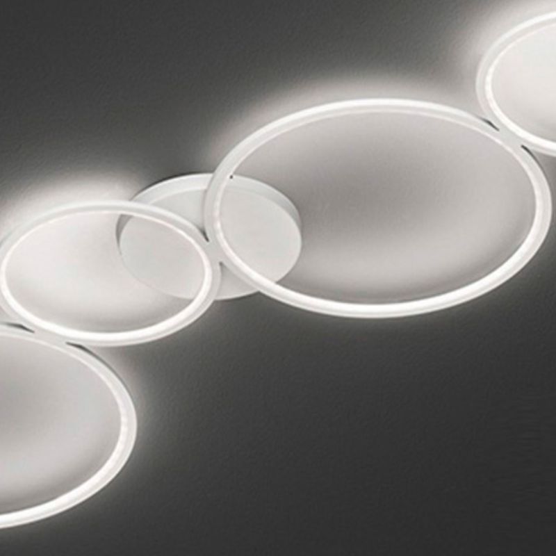 Lámpara ovalada en blanco con luz led regulable.: catálogos de Iluminación Raquel