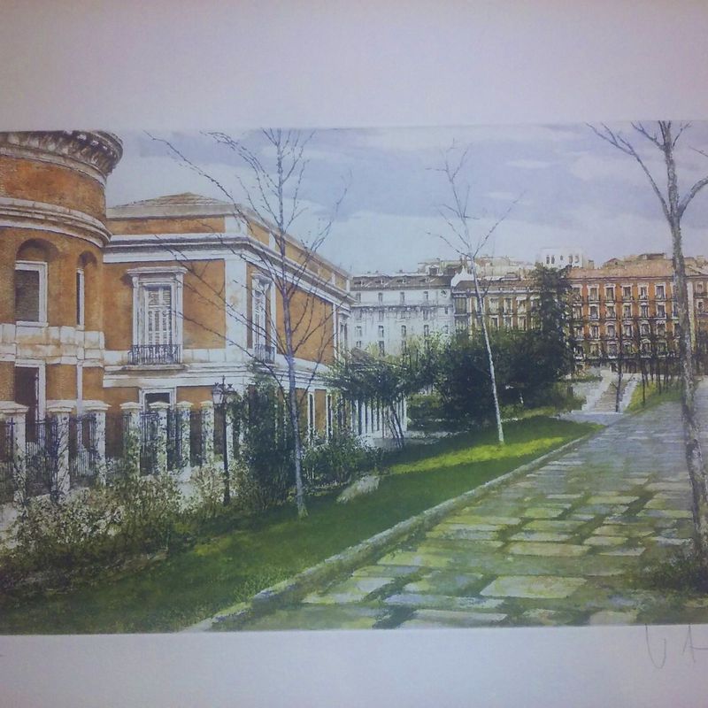 Mº del Prado. Aguatinta  56 x 54