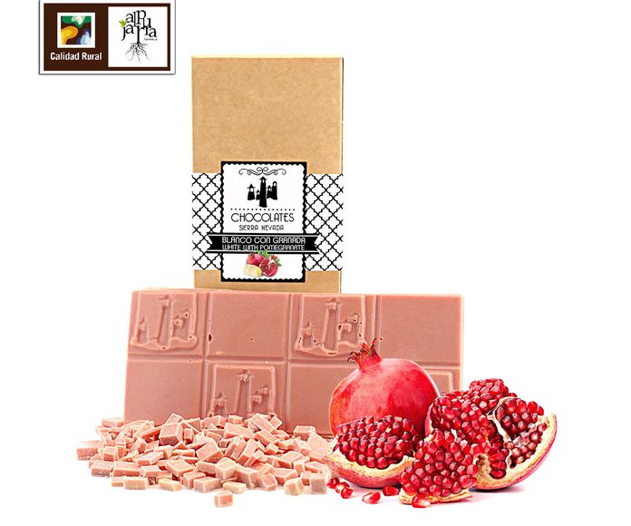 Tableta artesana de chocolate blanco con granada: Nuestros productos de Chocolates Sierra Nevada