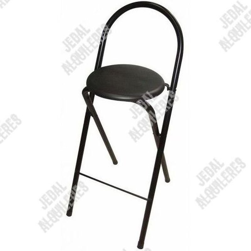 TABURETE ALTO COLOR NEGRO PLEGABLE: Catálogo de Jedal Alquileres
