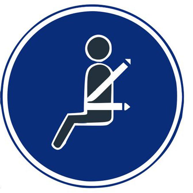 El uso del cinturón de seguridad en un autobús