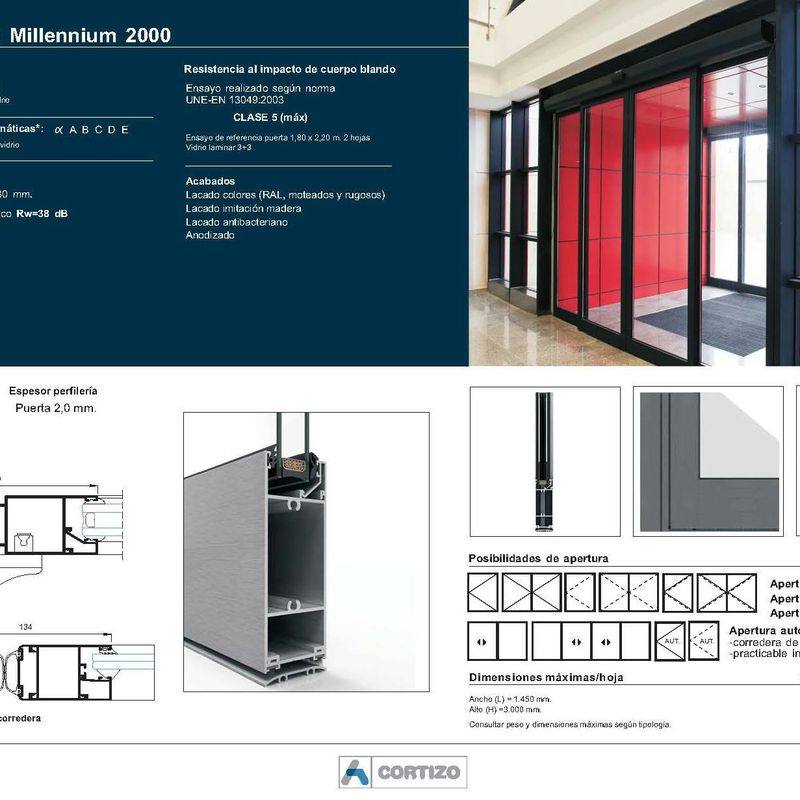 Puerta Millennium 2000: Catálogo de Jgmaluminio