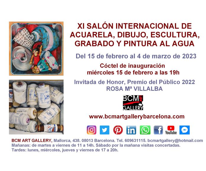 XI SALÓN INTERNACIONAL DE ACUARELA, DIBUJO, ESCULTURA, GRABADO Y PINTURA: Exposiciones y artistas de BCM Art Gallery