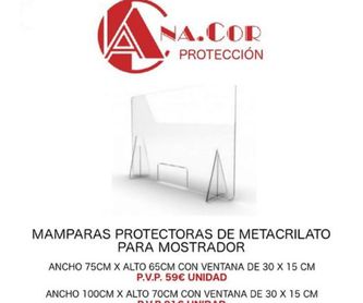 Venta de protección facial: Catálogo de Ana-Cor