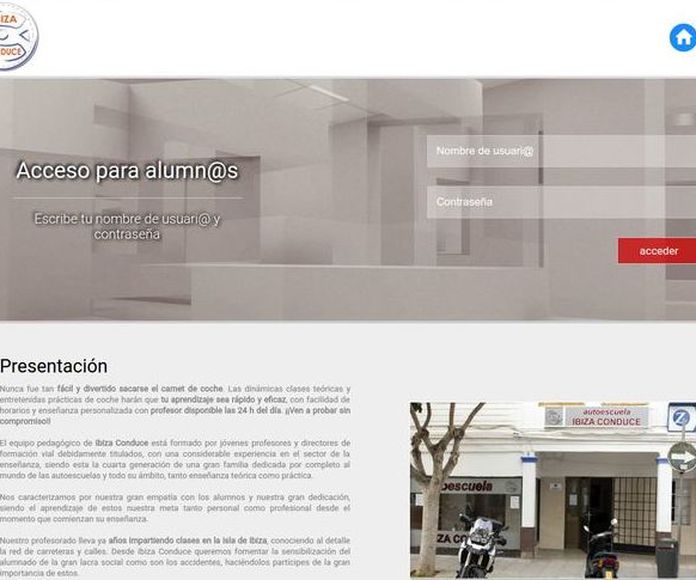 Aula virtual Autoescuela Ibiza Conduce
