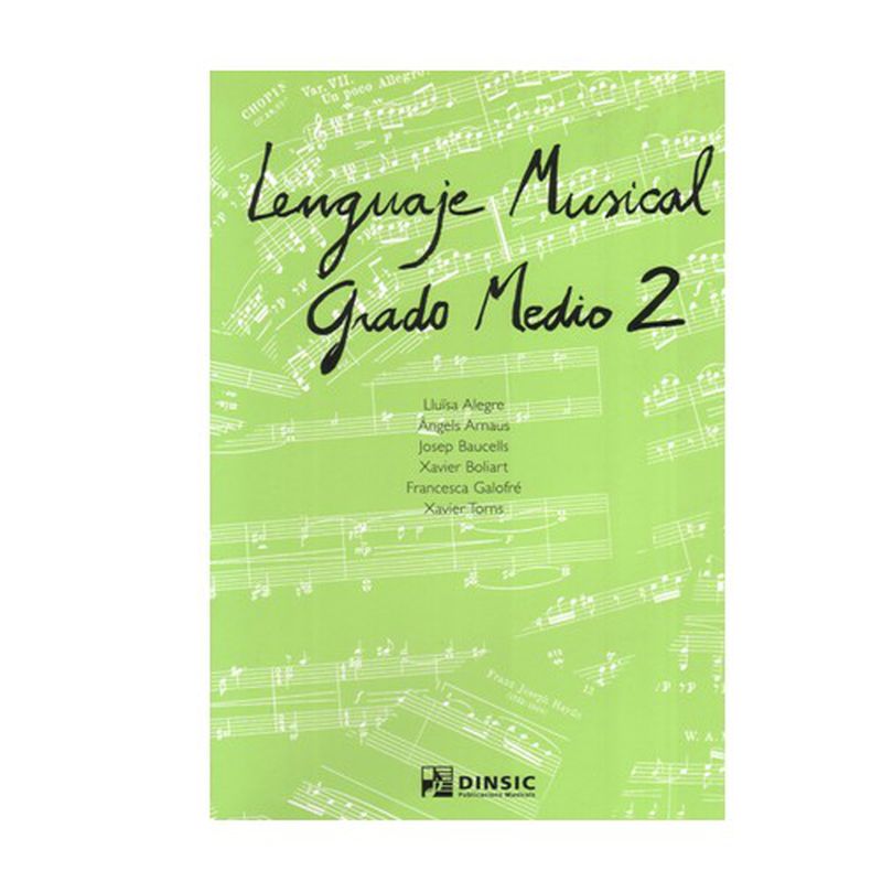Lenguaje musical Grado Medio 2 Edit Dinsic: Productos y servicios de PENTAGRAMA