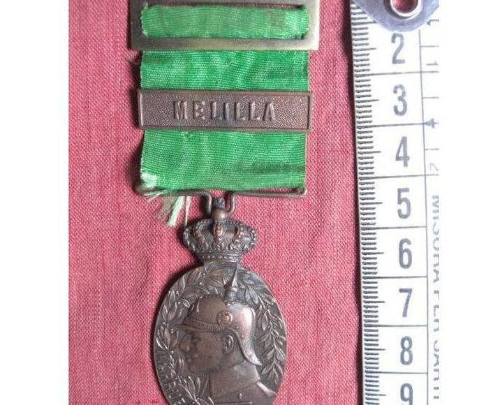 Medalla de Marruecos. Pasador Melilla. Creada en 1916: Catálogo de Antiga Compra-Venta
