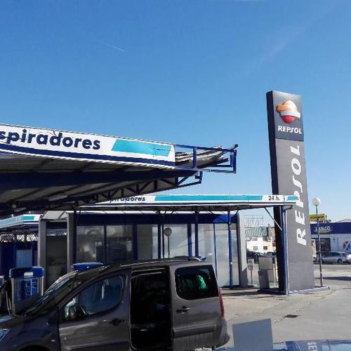 Reparación de marquesina en estación de servicio de Aljarvir 