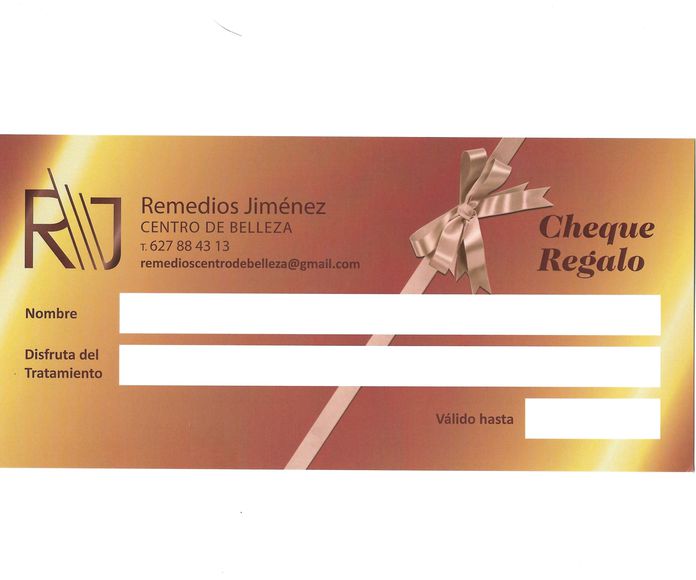 Tarjeta regalo: Catálogo de Centro de Belleza Remedios Jiménez