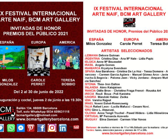IX FESTIVAL INTERNACIONAL DE ARTE NAIF: Exposiciones y artistas de BCM Art Gallery