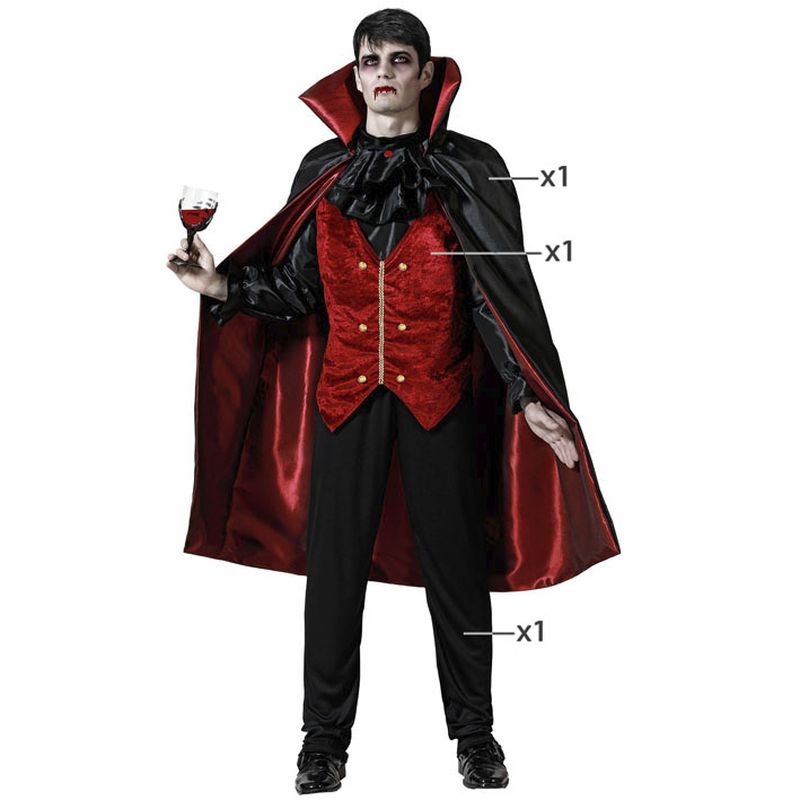 Disfraz vampiro borgoña adulto