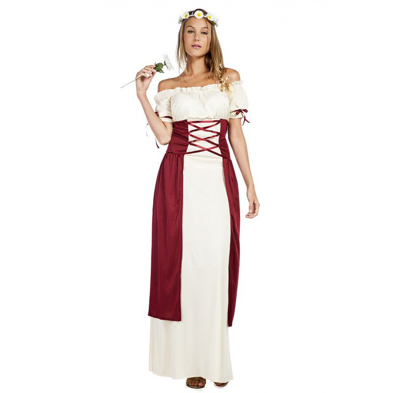 Disfraz doncella medieval mujer