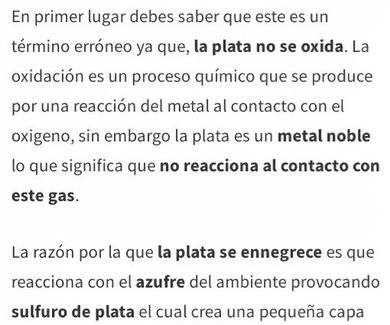 Porque se oxida la plata?