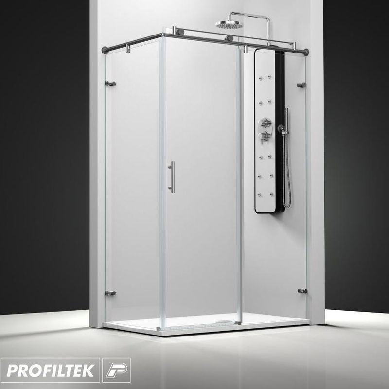 Mampara de baño Profiltek corredera serie Steel modelo ST-201 Classic