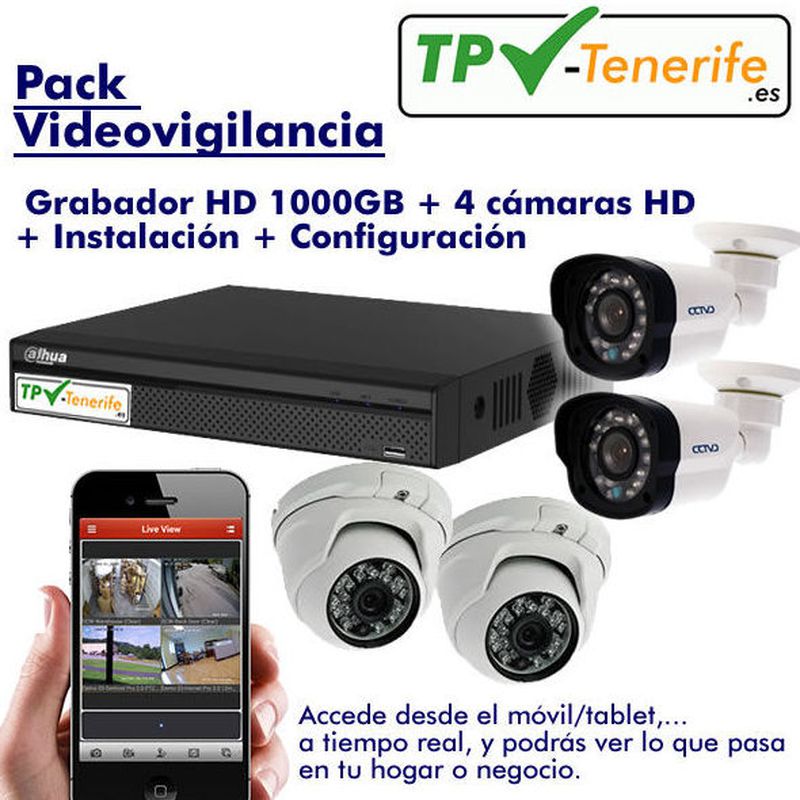 Pack VideoVigilancia 4 cámaras: Catálogo - Productos de TPV - Tenerife