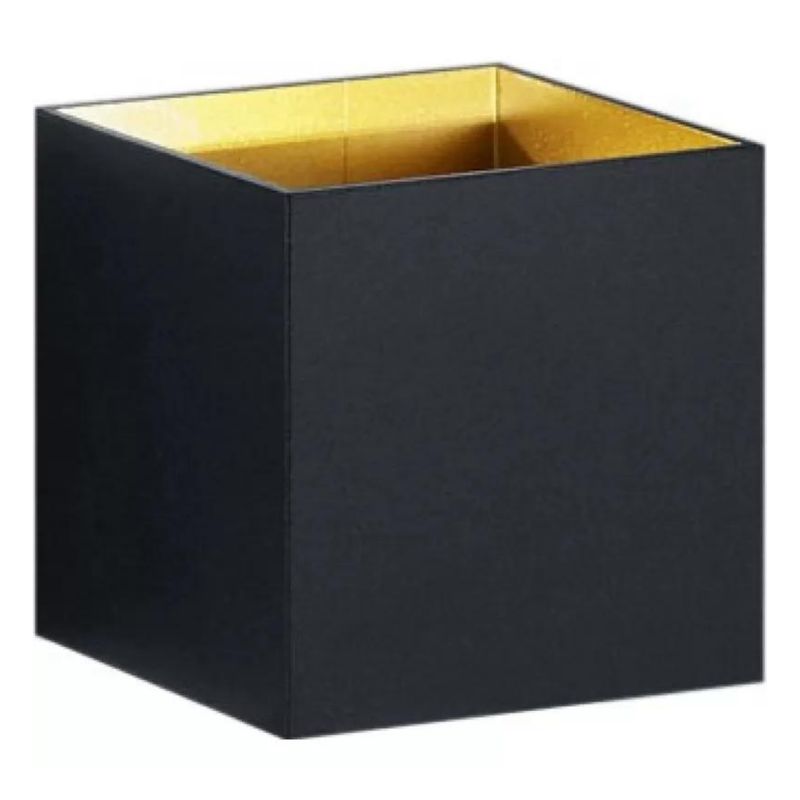Aplique cubo negro/oro 2L: catálogos de Iluminación Raquel