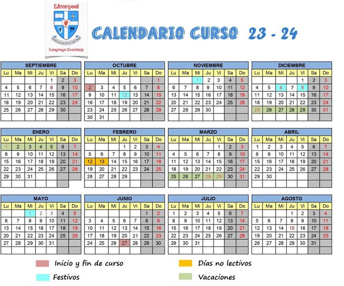 Calendario curso 23-24 }}