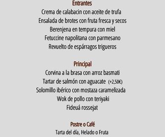 Ensalada de Burrata con tomate, albahaca, rúcula y aceituna negra: CARTA y Menús de Alquimia