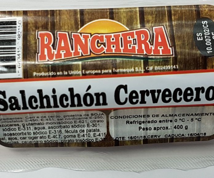 Salchichon cervecero Ranchera: PRODUCTOS de La Cabaña 5 continentes