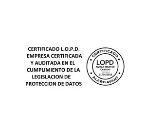 Certificado L.O.P.D.