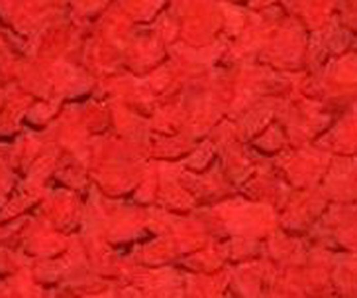 Triturado pigmentado en color rojo