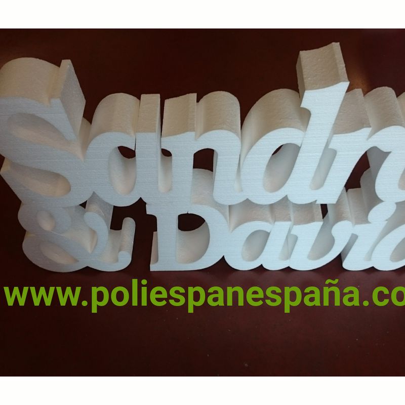 NOMBRES 3D DE GRAN FORMATO EN POLIESTIRENO EXPANDIDO DE ALTA DENSIDAD...MADRID, TOLEDO...