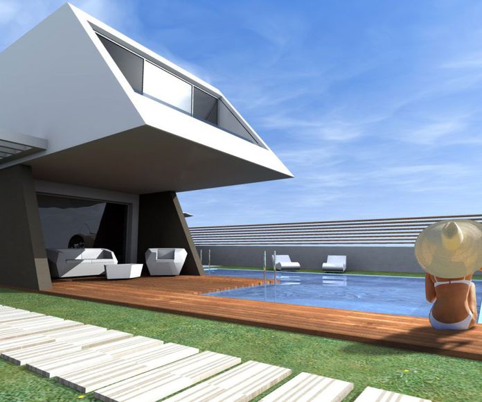 Moderna Casa de Diseño en Playa de Melenara: Proyectos en venta de Díaz y Muñoz Arquitectos