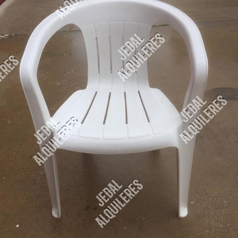 SILLA POLIETILENO BLANCA CON REPOSAMANOS: Catálogo de Jedal Alquileres