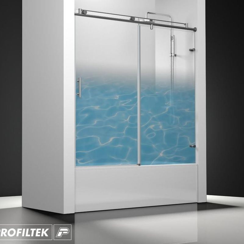 Mampara de baño Profiltek serie Steel mod. ST-110 Classic decoración natural