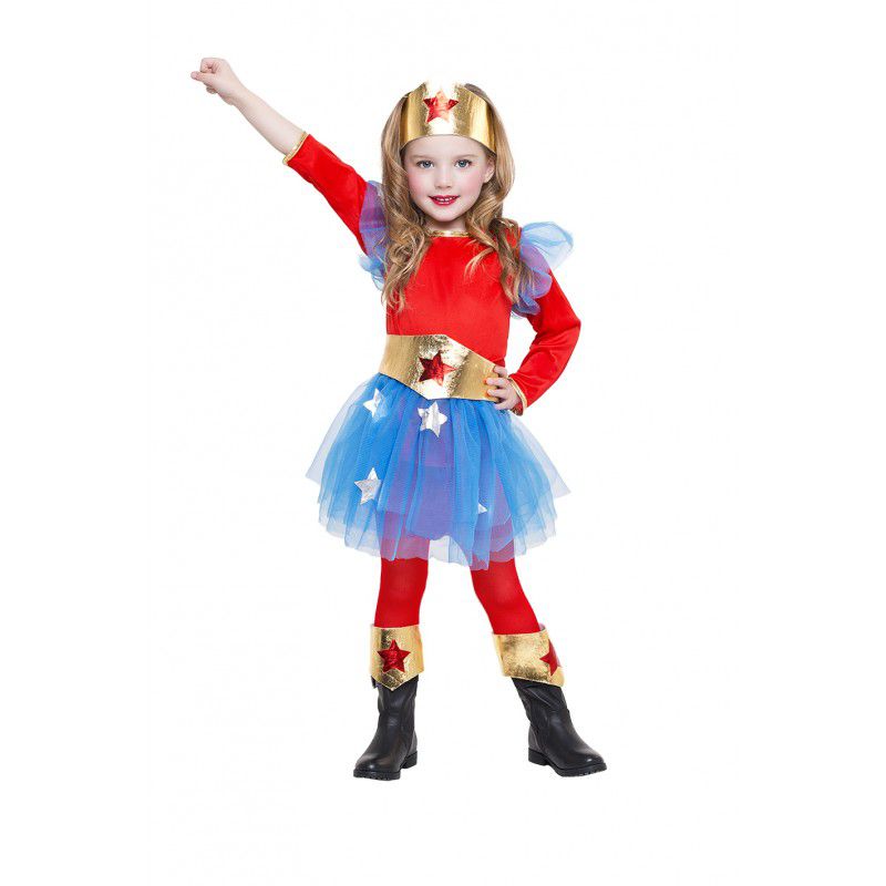 Disfraz superheroína wonder infantil