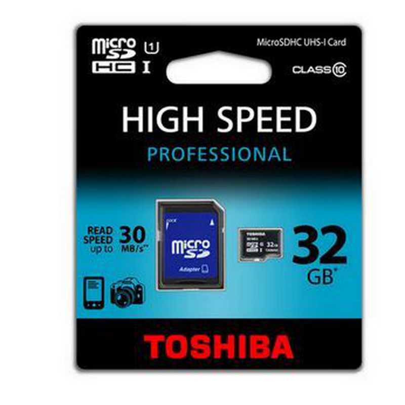 Toshiba Micro SDHC 32GB Clase 10 + Adaptador SD