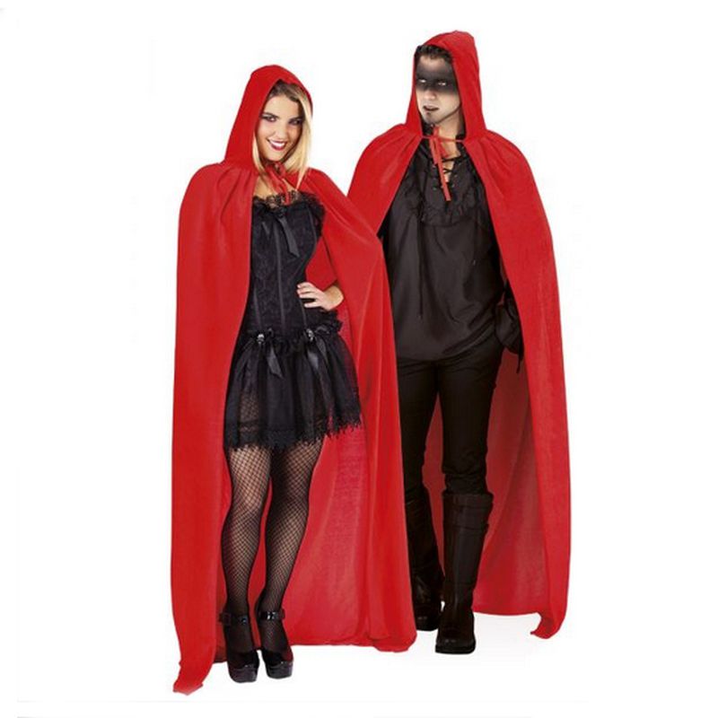 Capa roja terciopelo con capucha