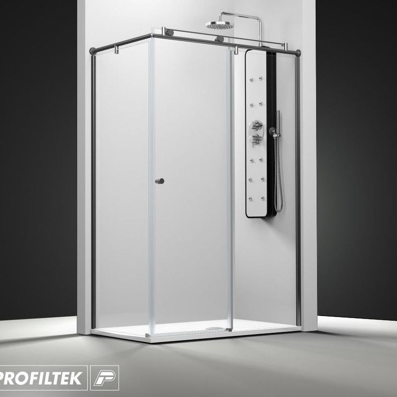 Mampara de baño Profiltek serie Steel modelo ST-201 Light