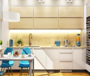 Muebles de cocina antiadherentes que facilitan la limpieza y el mantenimiento