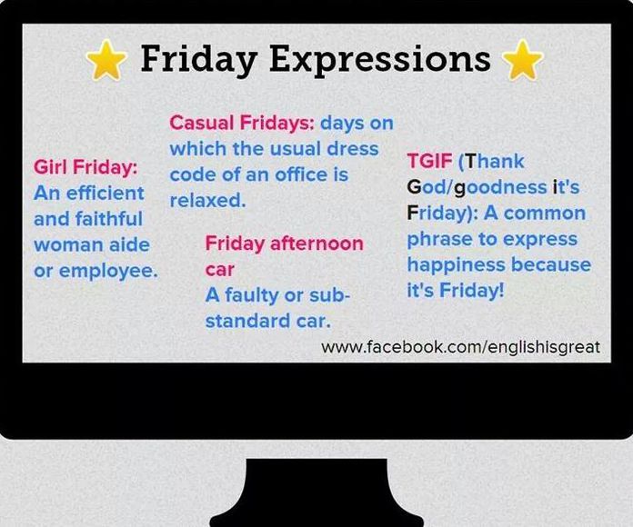 Friday expressions }}