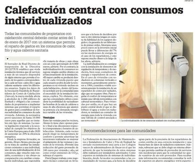 Calefacción central con consumos individualizados