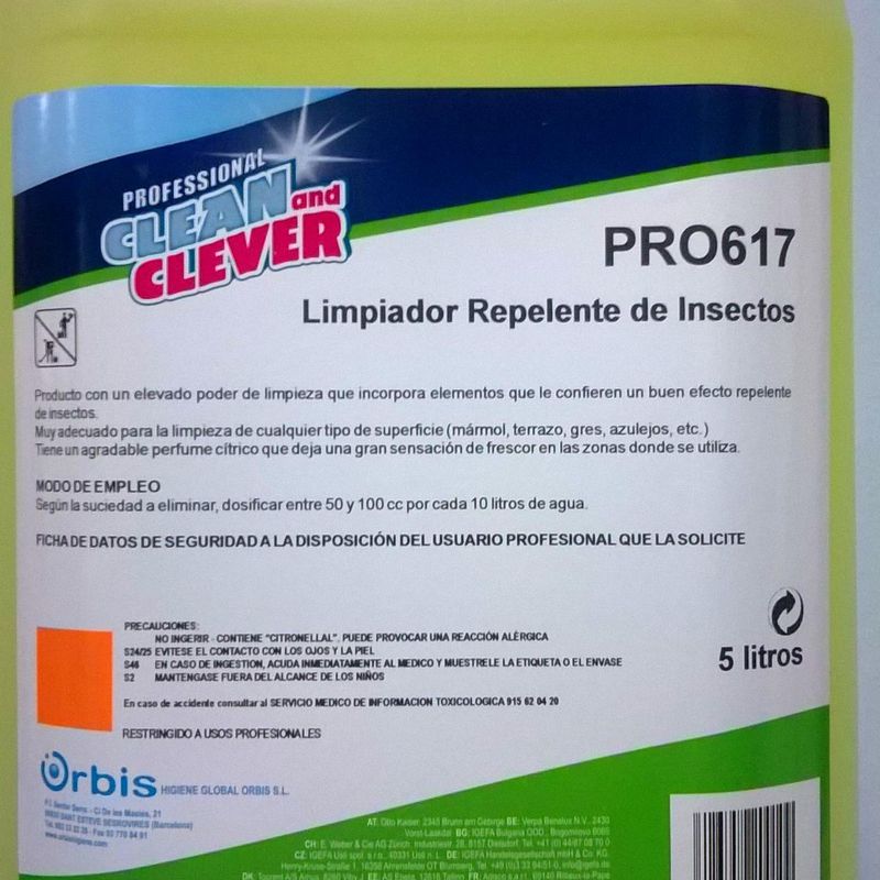 Fregasuelos Citronella, repelente de insectos : SERVICIOS  Y PRODUCTOS de Neteges Louzado, S.L.