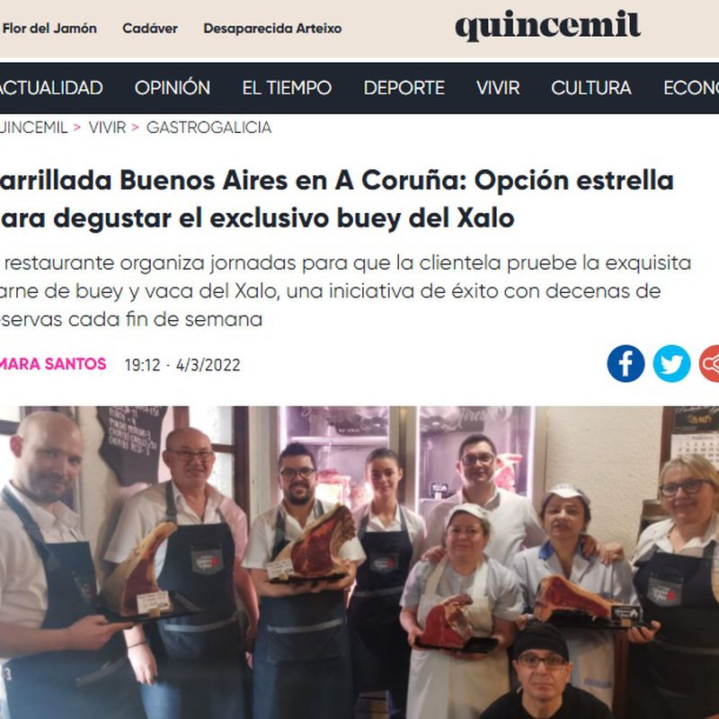 Quincemil Buey do Xalo - Parrillada Buenos Aires
