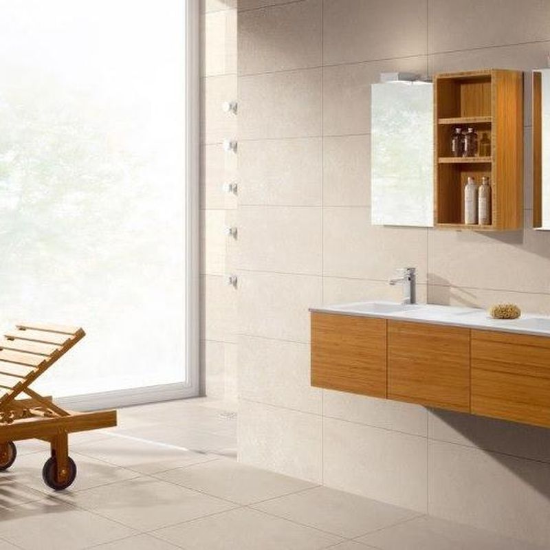 Mueble de baño Vidrebany colección Cube modelo Bambu