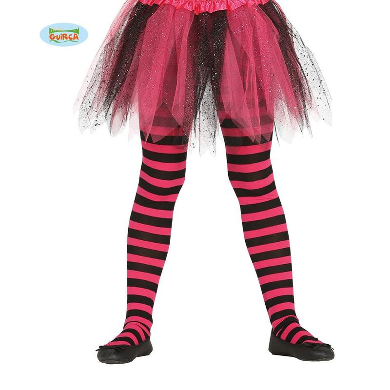 Pantys rayas fucsia/negras infantil