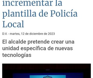 El Alcalde de Valladolid anuncia un aumento de la plantilla de Policía Municipal