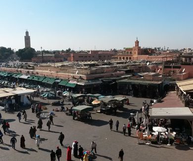 Plaza Jemaa-el-Fna en Marrakech