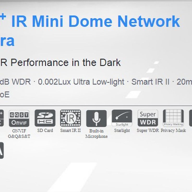 Milesight H.265+ IR Mini Dome Network Camera: Productos y servicios de Easysat Comunicaciones