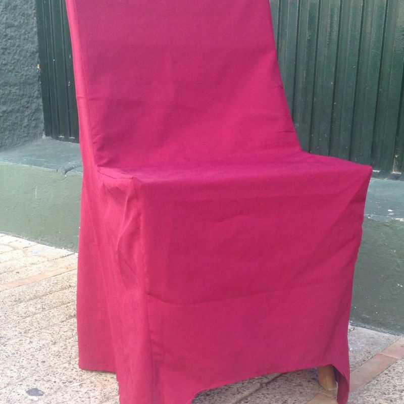 FUNDA SILLA MADERA COLOR BURDEOS