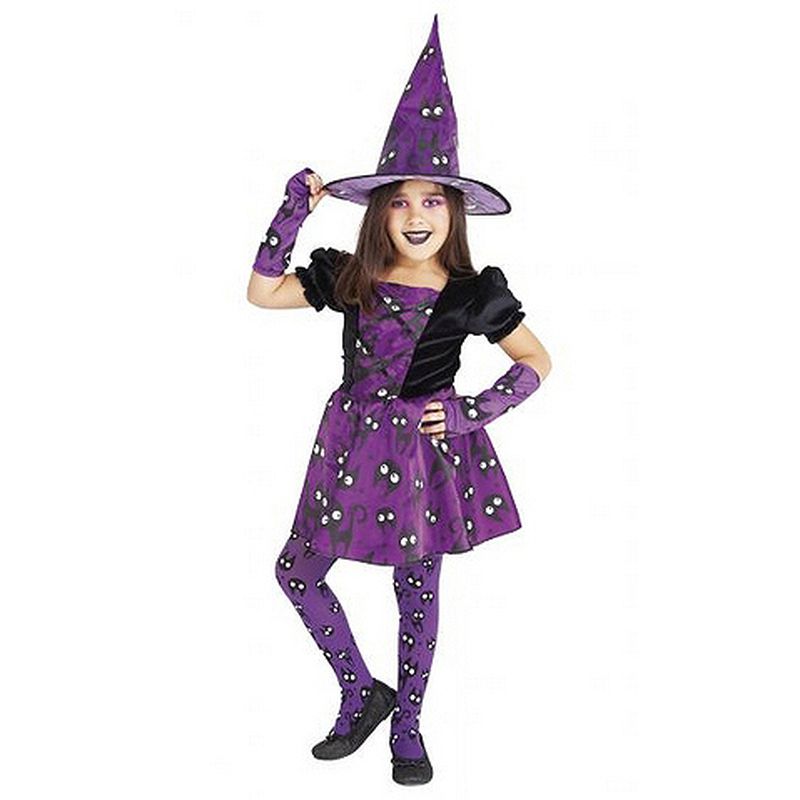 Disfraz bruja Mininos púrpura infantil
