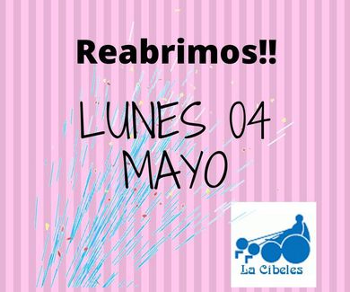ABRIMOS ESTE PROX. LUNES 4 DE MAYO!!!!!!!
