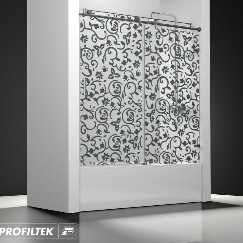 Mampara de baño Profltek serie Steel mod. ST-110 classic decoración forever