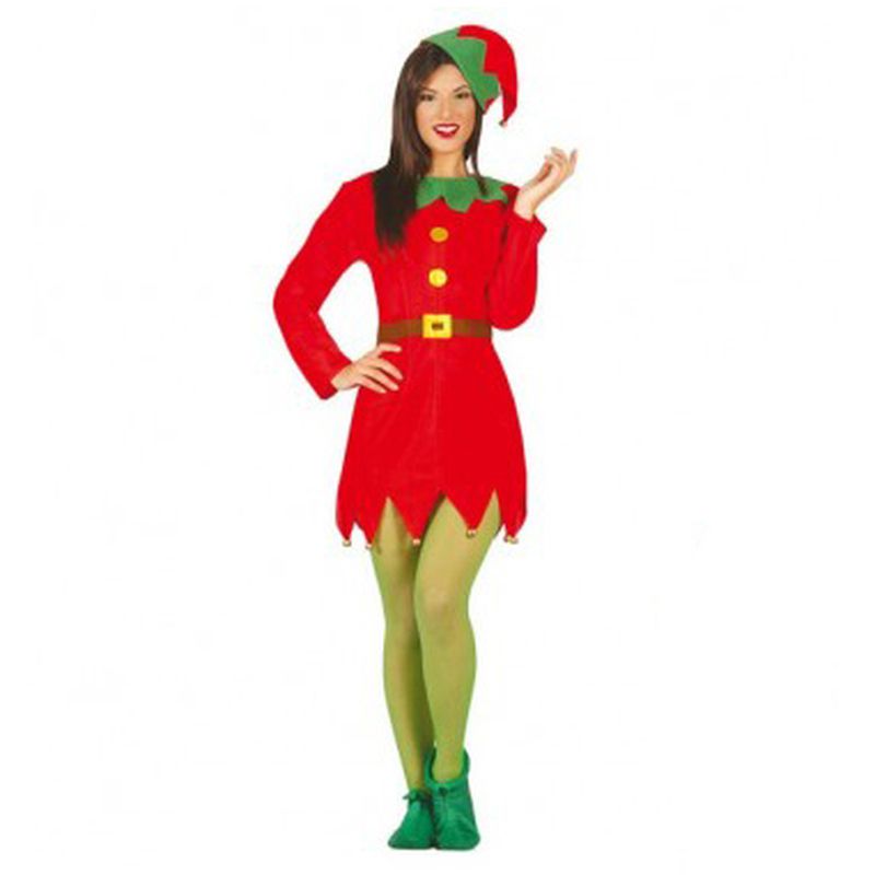 Disfraz elfa roja mujer