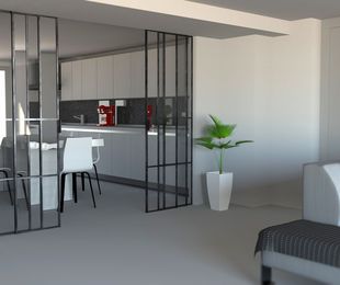 Puertas de cristal correderas para tu cocina