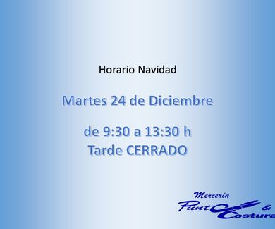 Horario de Navidad